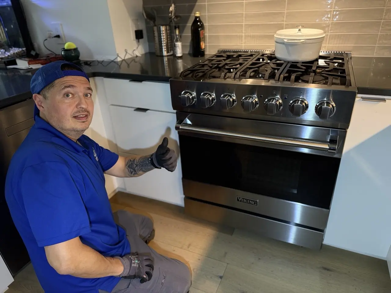 Viking wall oven service project documented by InterTech