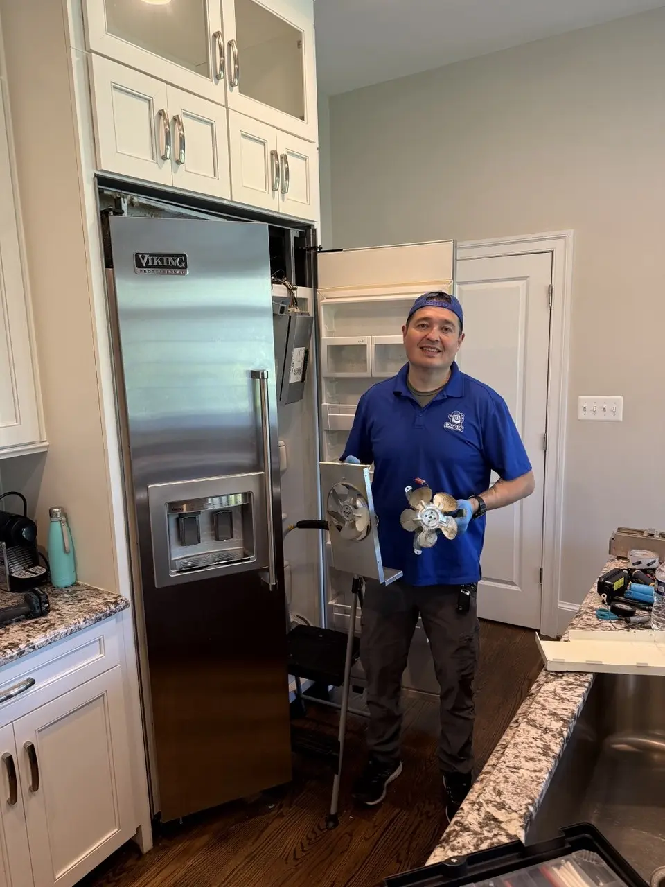 Professional Viking range repair service project photograph