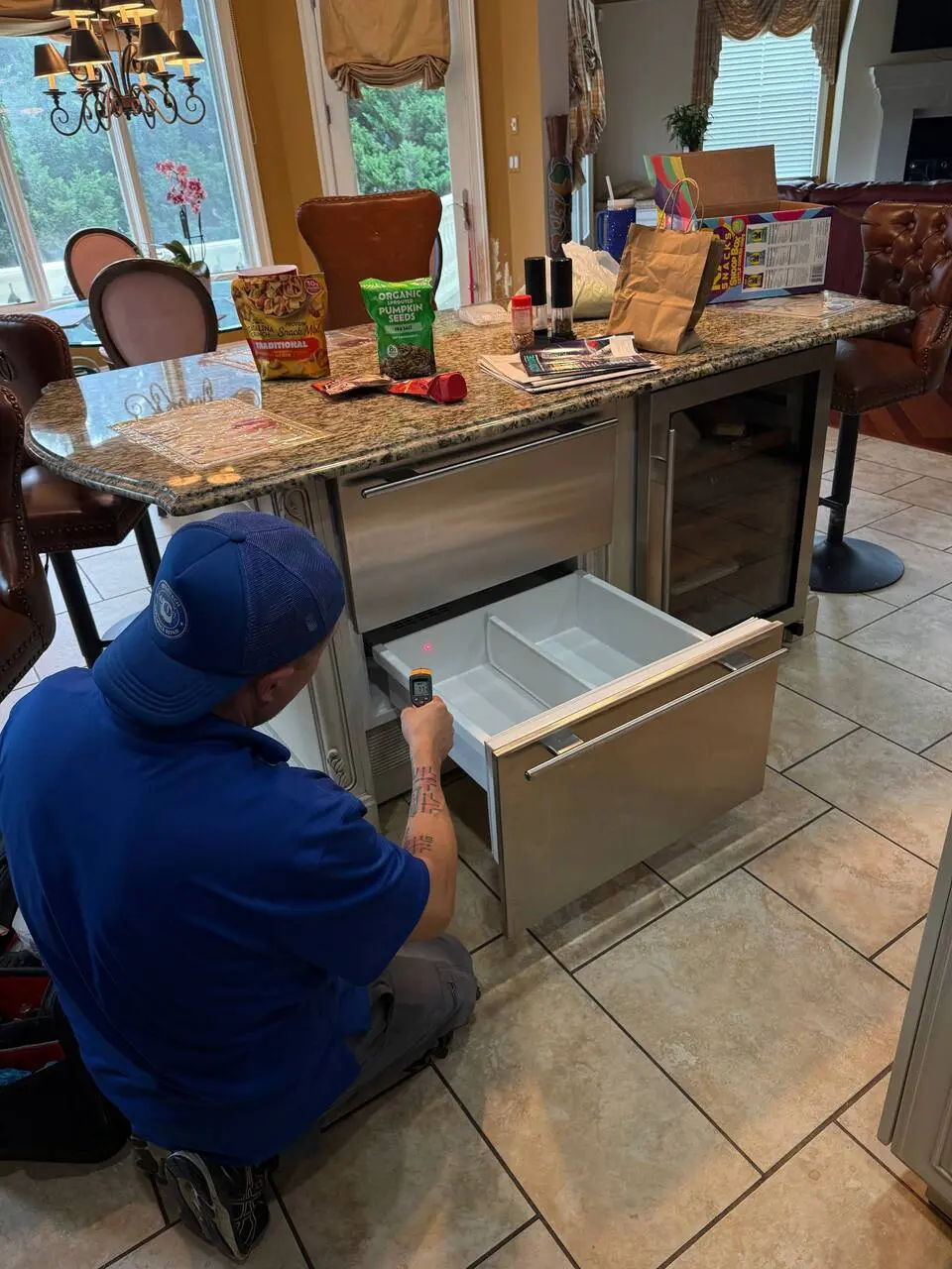 Sub-Zero Appliance Repair – InterTech Sub-Zero appliance service photo from an InterTech repair project
